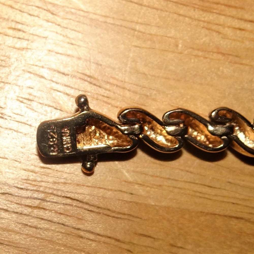 Gold Over Sterling R 925 Rope Bracelet - Picture 4 of 6